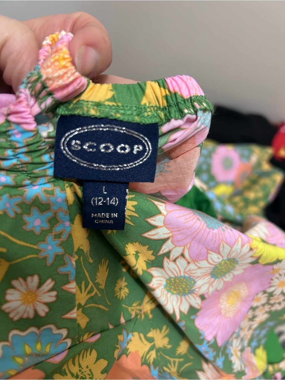 Green Floral Maxi Dress with Pastel Blooms and pockets! - Picture 7 of 7